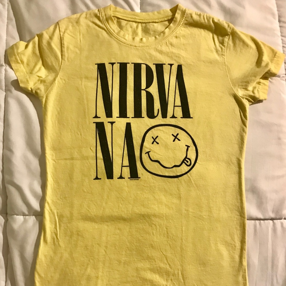 NIRVANA Band T-Shirt (Light yellow)